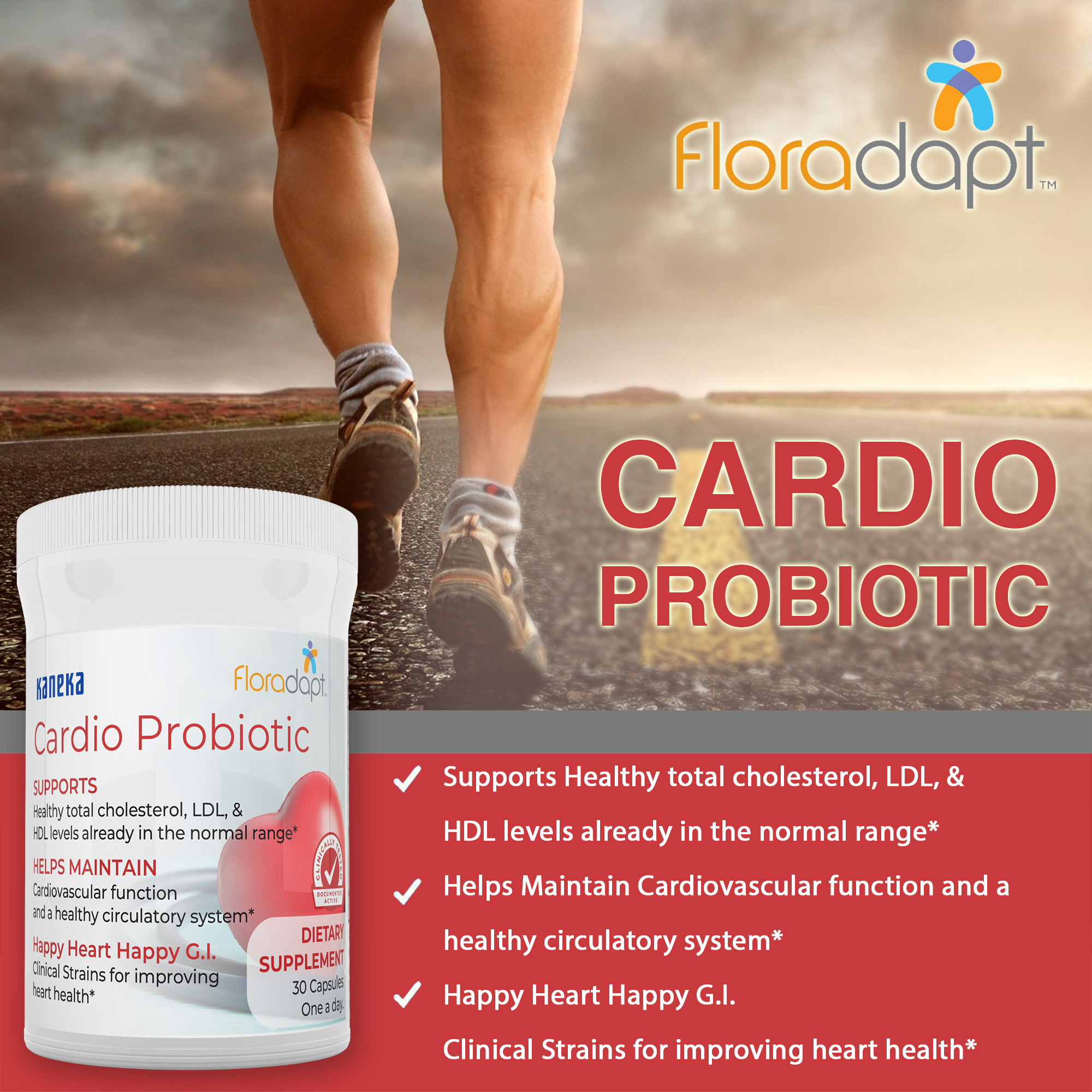 Best Heart Probiotic for Cardiovascular Health Floradapt™ Probiotics