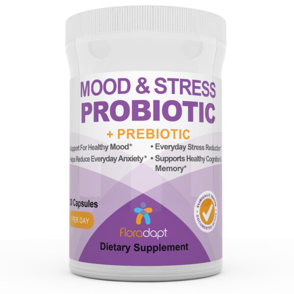 Mood and Stress Probiotic Bottle Photography